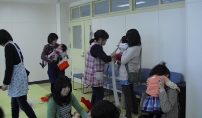 ママが帰ってきたよ～！　おかえり～！　