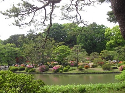 六義園と書いて「りくぎえん」と読むんですって！　きれいな日本庭園です♪
