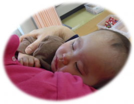 なみだがキラリ☆泣きながら眠ったのね…