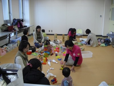 ミニ講座前、シッターさんも来る前