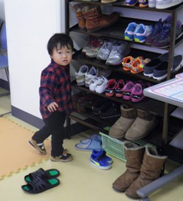 クツ自分ではけるよ！