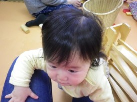 私のひざに遊びに来たRちゃん❤