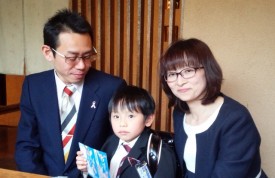 Hクン1年生！　お祝いランチをご一緒しました。