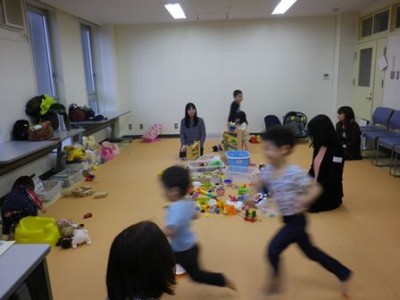 幼稚園後一緒に来たお兄ちゃんたちと、キャッキャッ❤