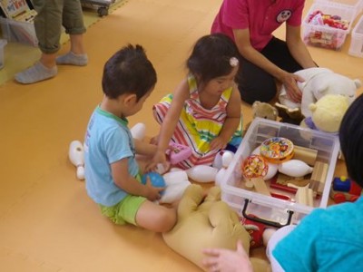 朝から遊びに来てくれた3歳同士のふたり