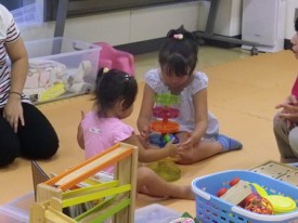 雨の中、朝一番で来てくれた姉妹♪　お姉ちゃんは久しぶり❤